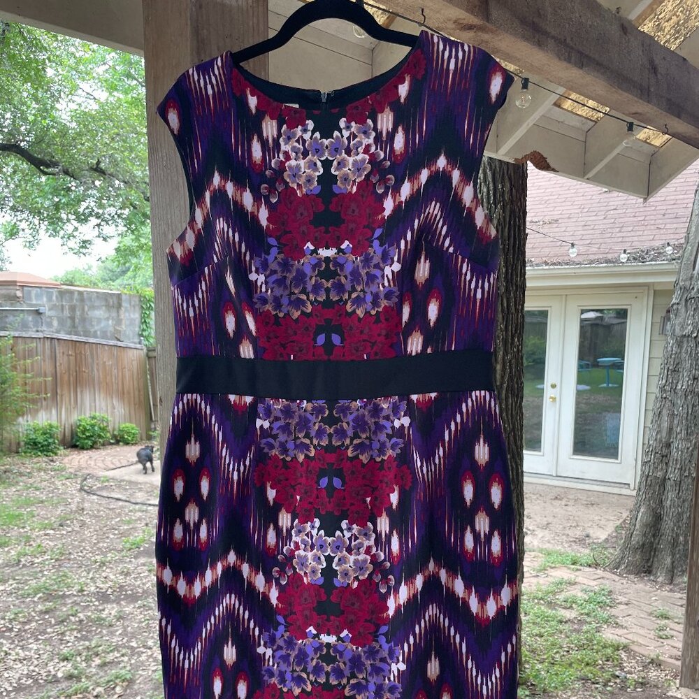 Purple-black-red dress, Roz & Ali, size 14